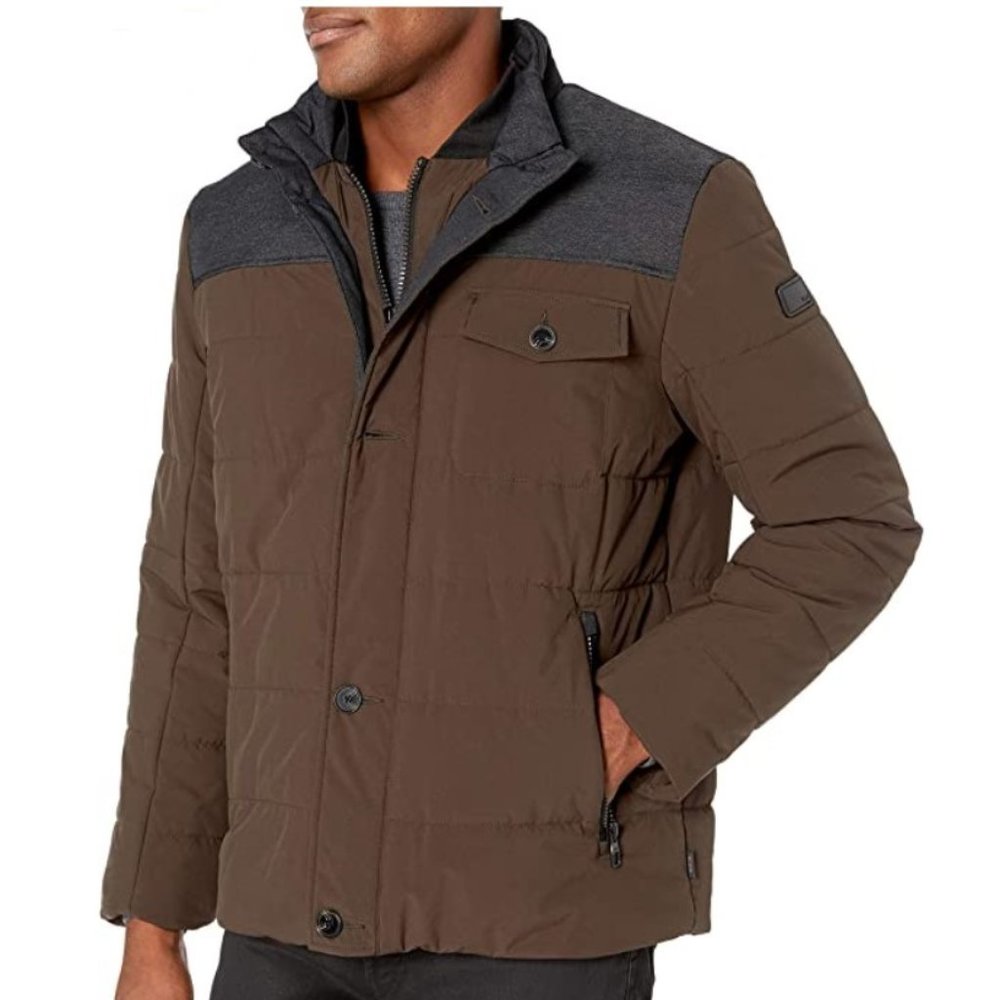 TUMI mens Mixed Media Jacket